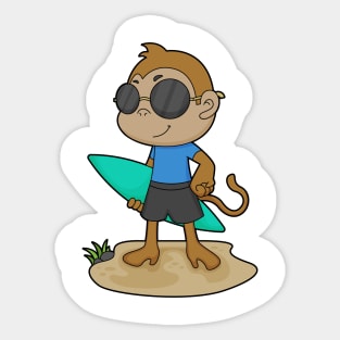 Monkey Surfer Surfboard Sticker